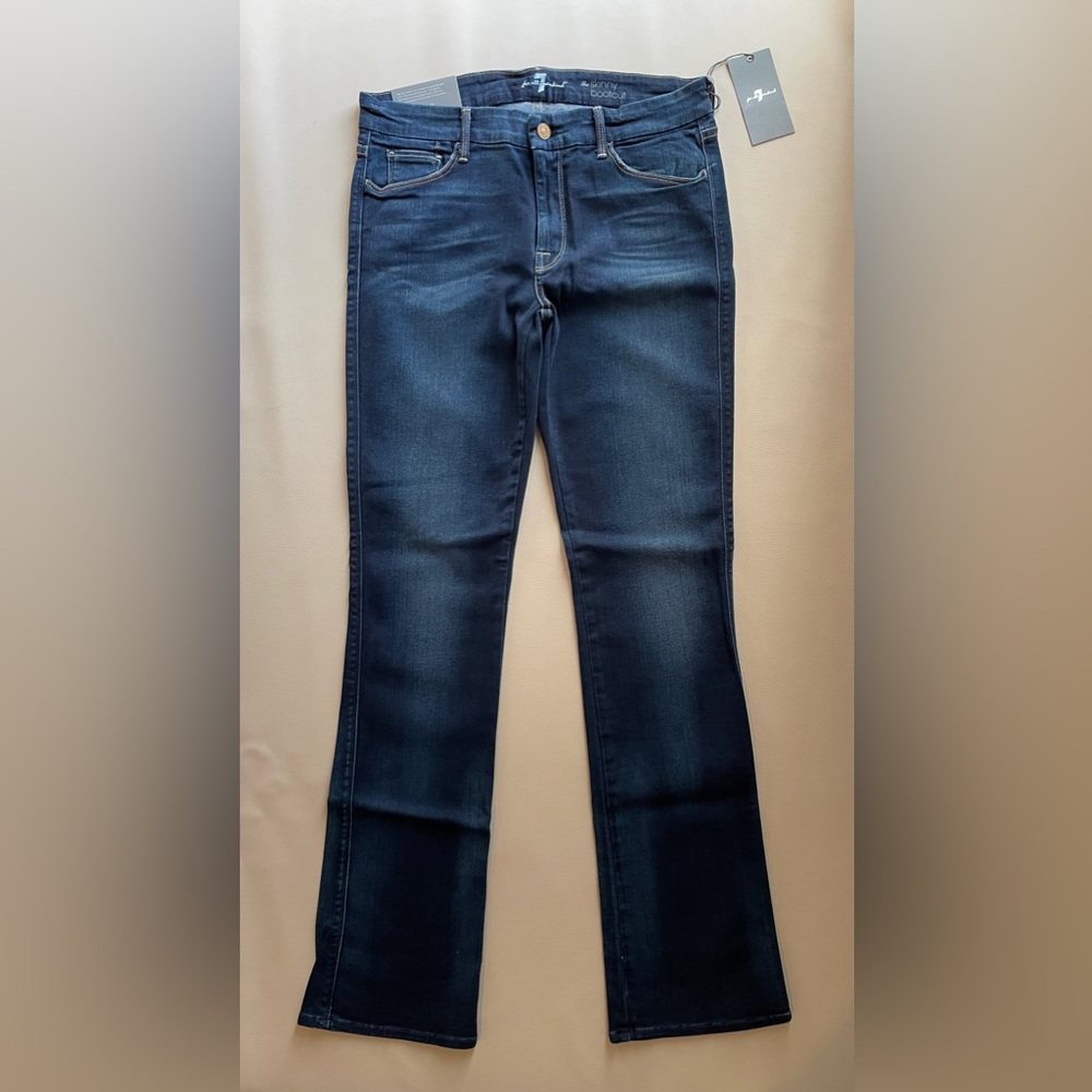 NWT Women’s 7 For All Mankind Jeans The Skinny Bootcut Dark blue size 31